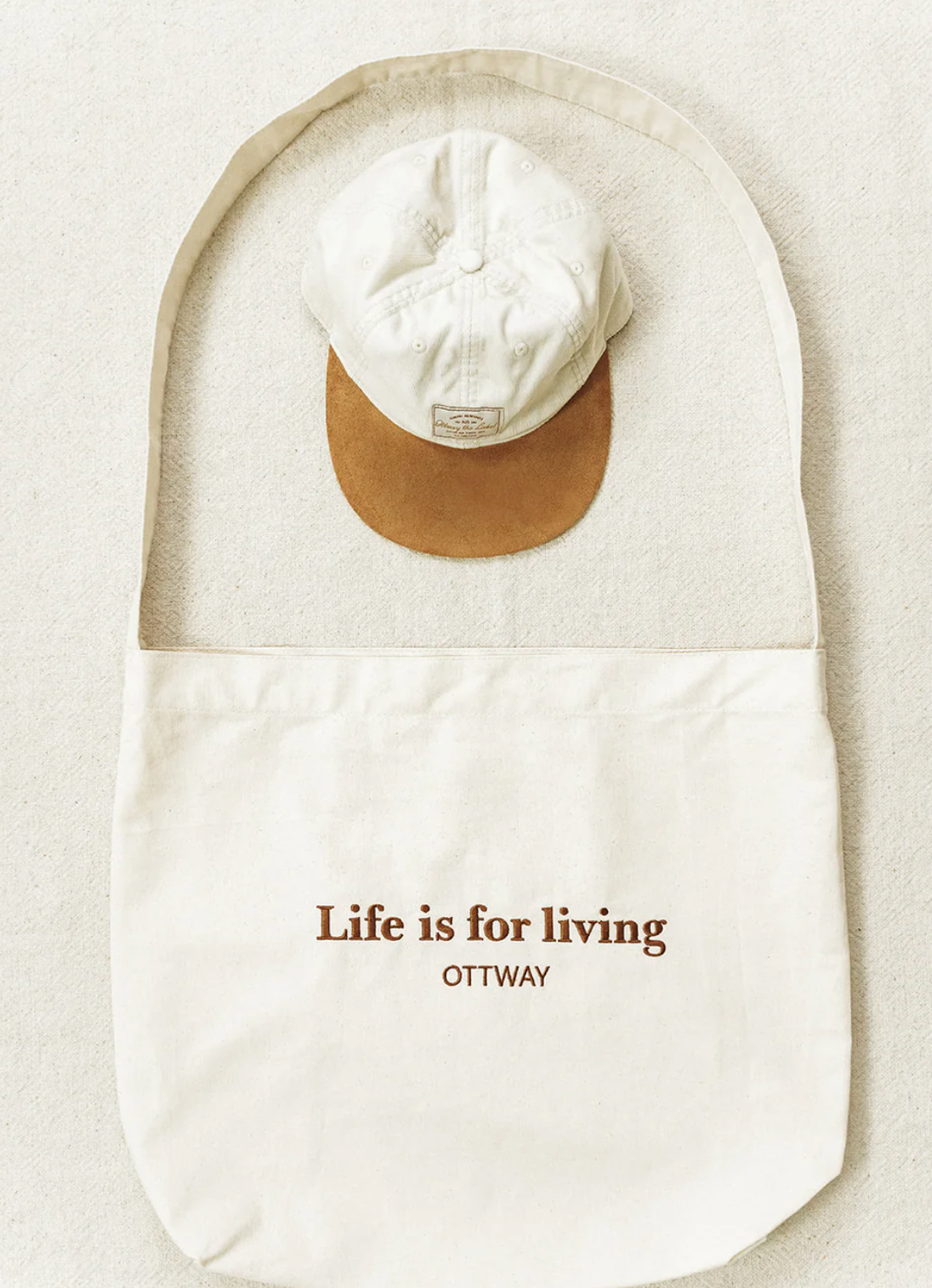Life Is For Living Tote Bag - Oat