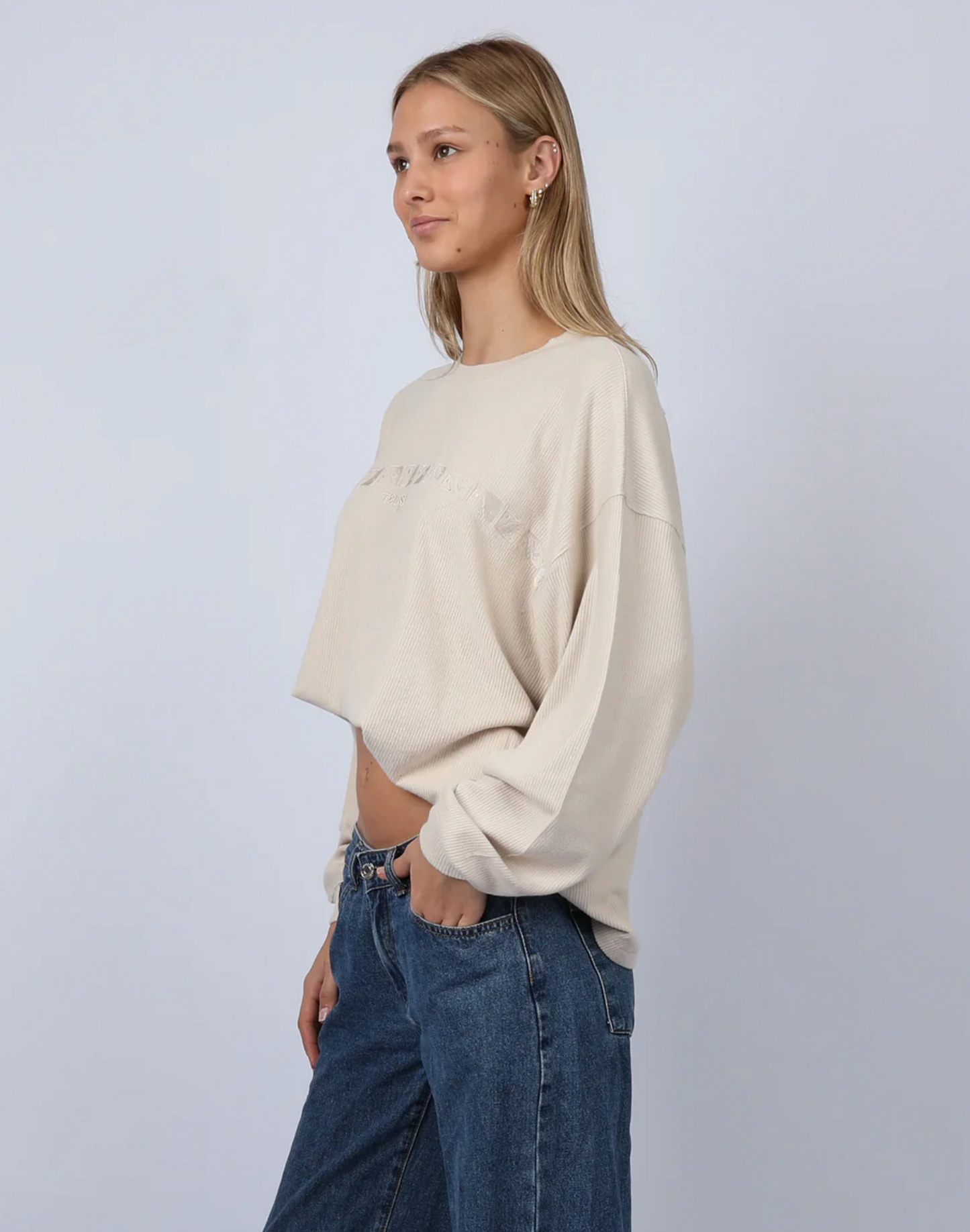 Horizon Rib Crew - Natural