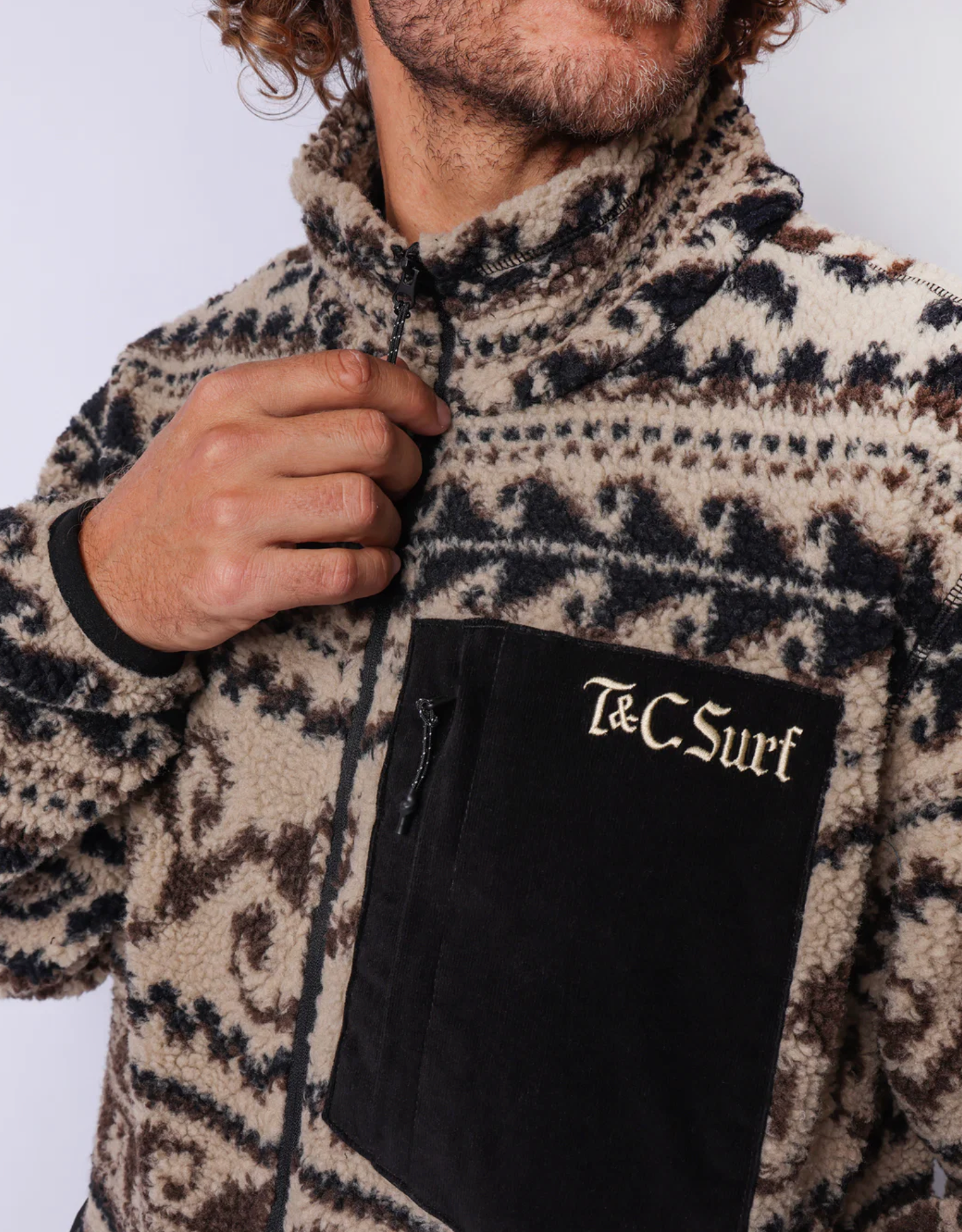 Breaker Zip Thru Polar Fleece - Sand
