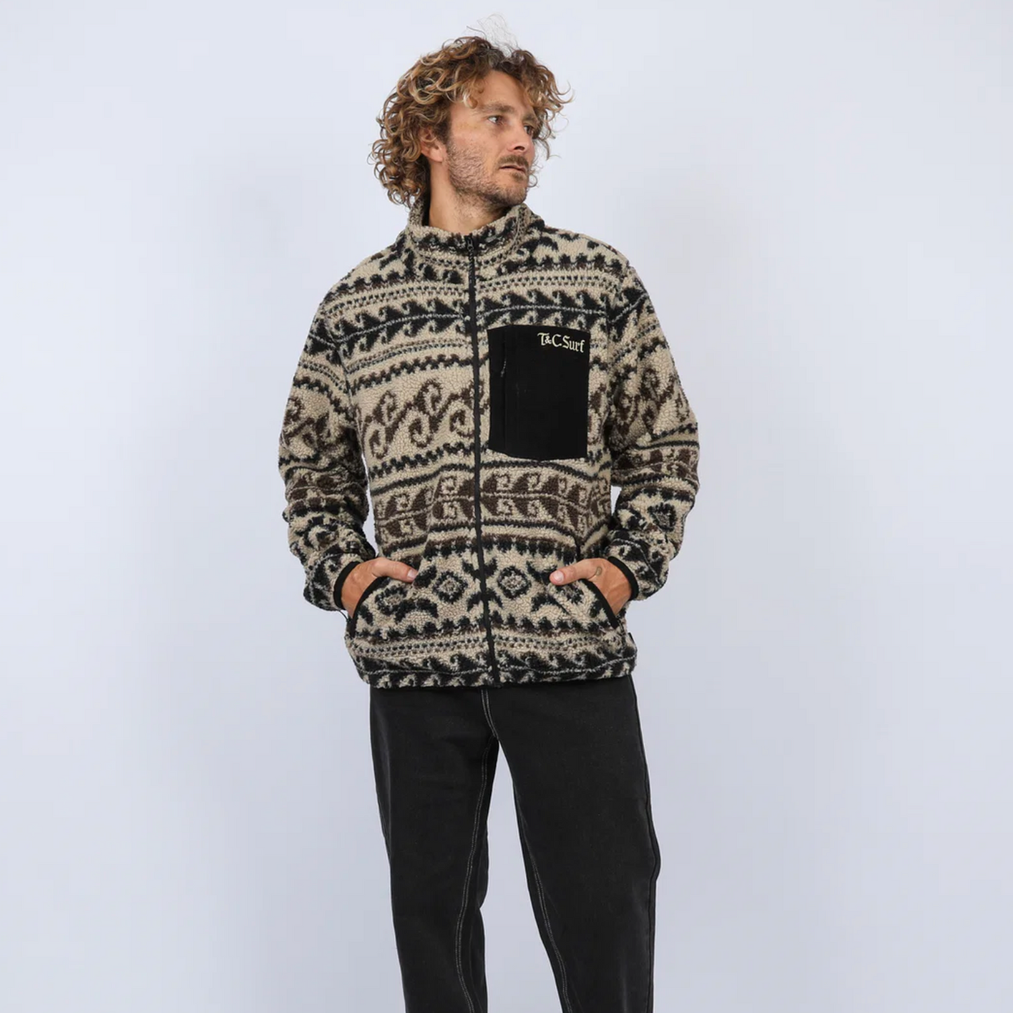 Breaker Zip Thru Polar Fleece - Sand