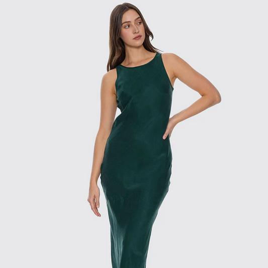 Kathleen Slip Dress - Varsity Green
