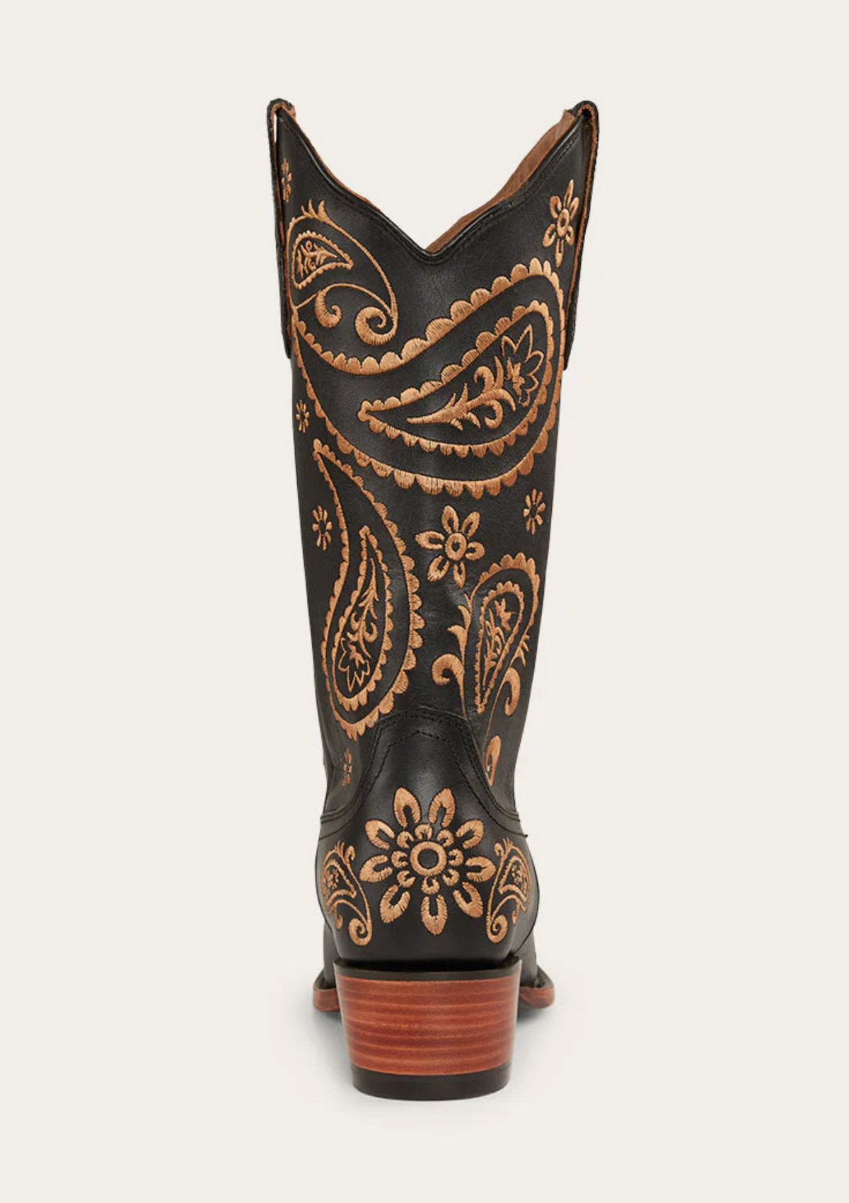 Olivia Women's Cuban Heel Western Boot - Black / Stone