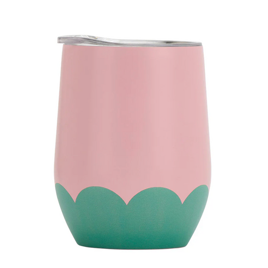 Wine Tumbler Stainless Wave - Musk Green