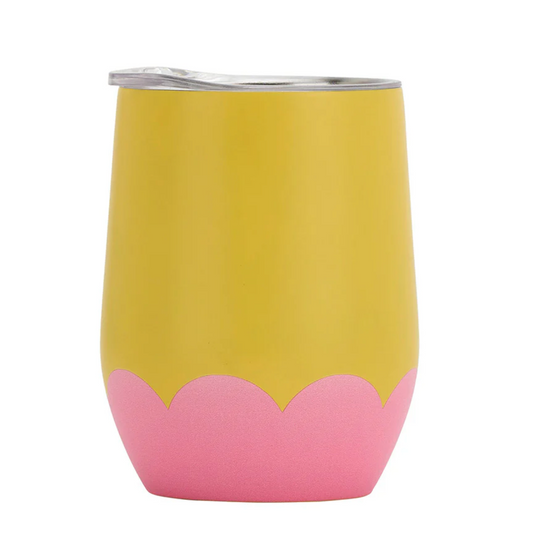Wine Tumbler Stainless Wave - Yellow Candy