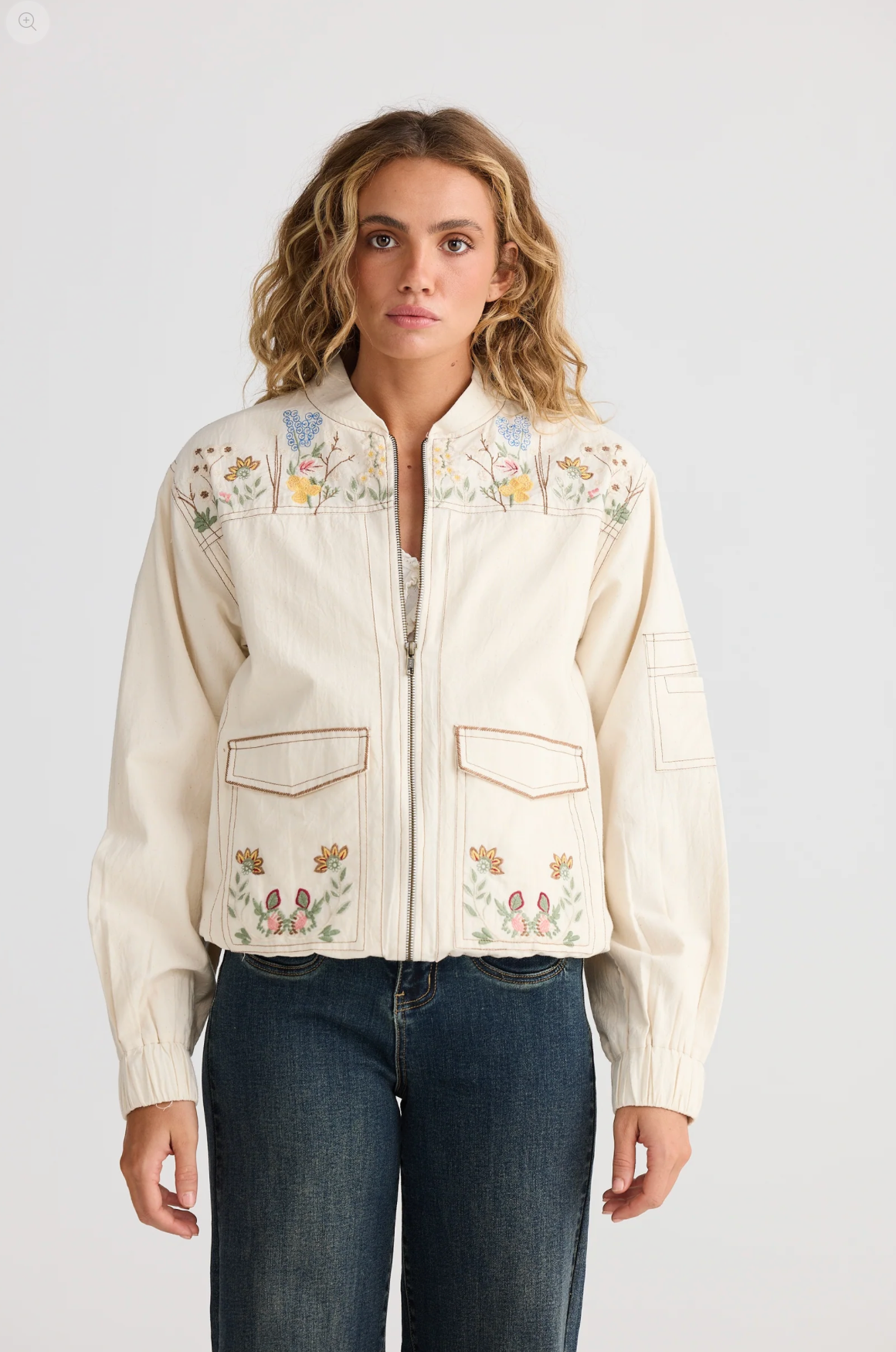 Fleur Bomber Jacket - Off White