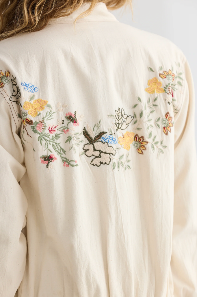 Fleur Bomber Jacket - Off White