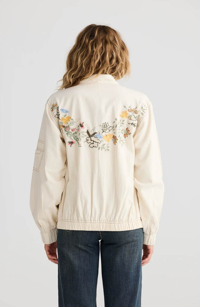 Fleur Bomber Jacket - Off White