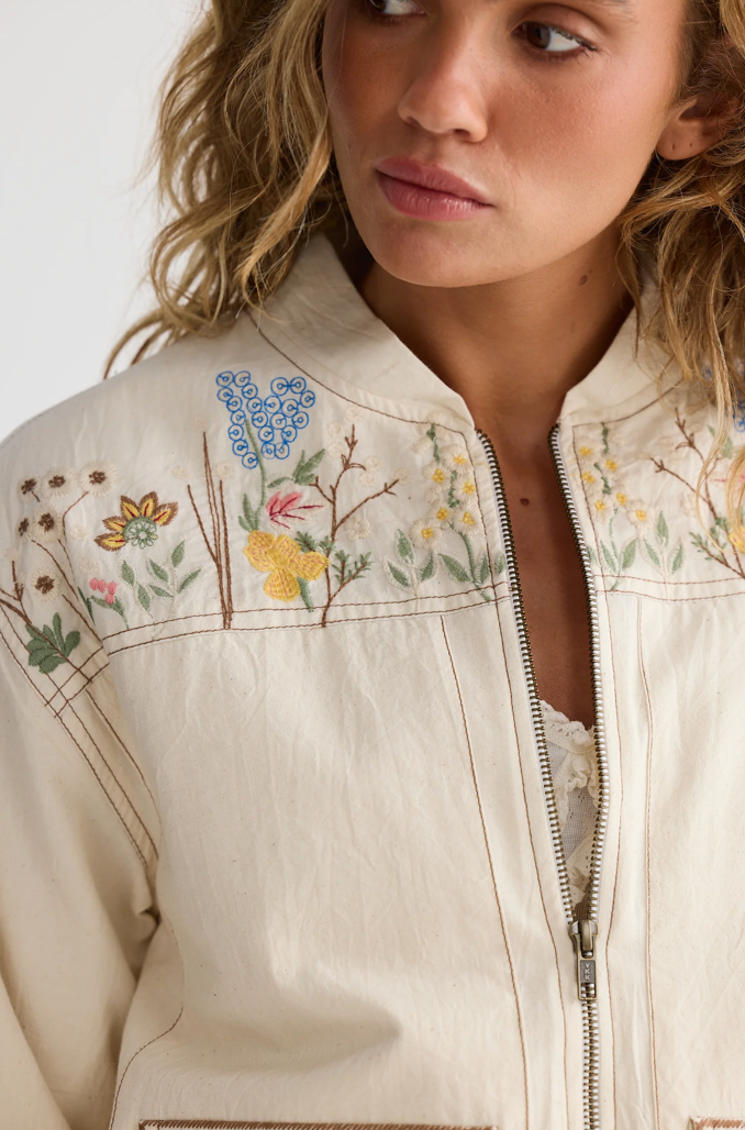 Fleur Bomber Jacket - Off White