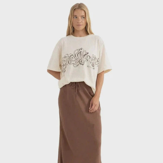 Nadia Bias Cut Maxi Skirt - Chocolate