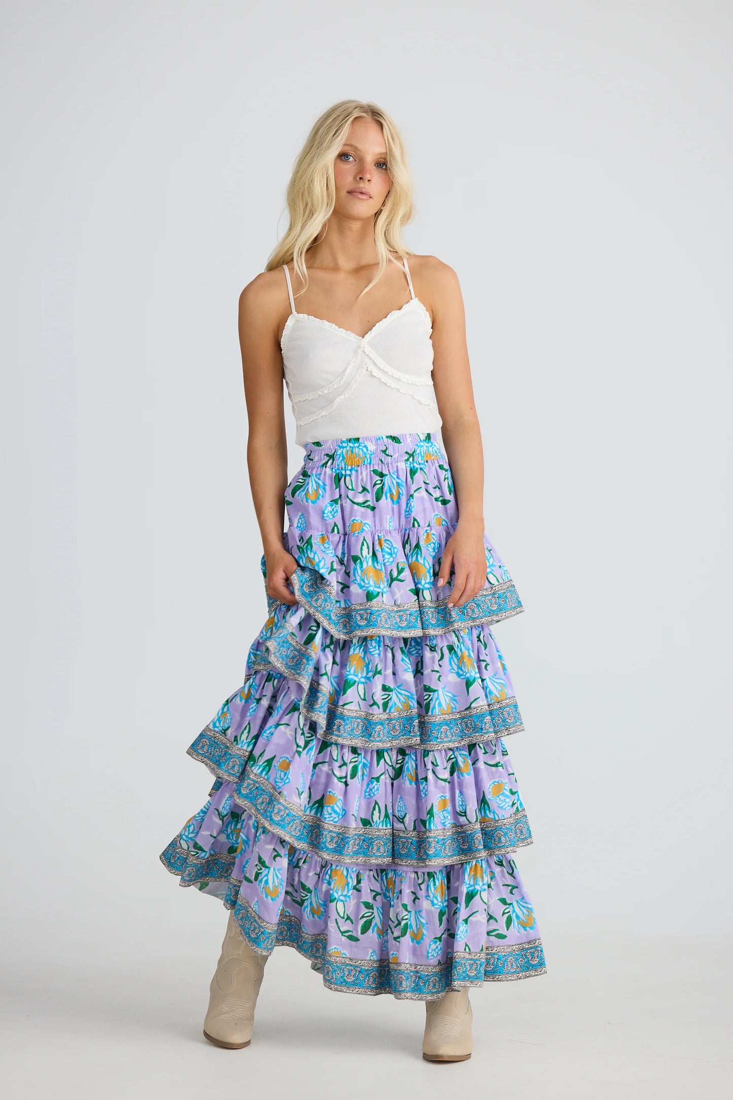 Silvana Skirt - Lilac Lotus