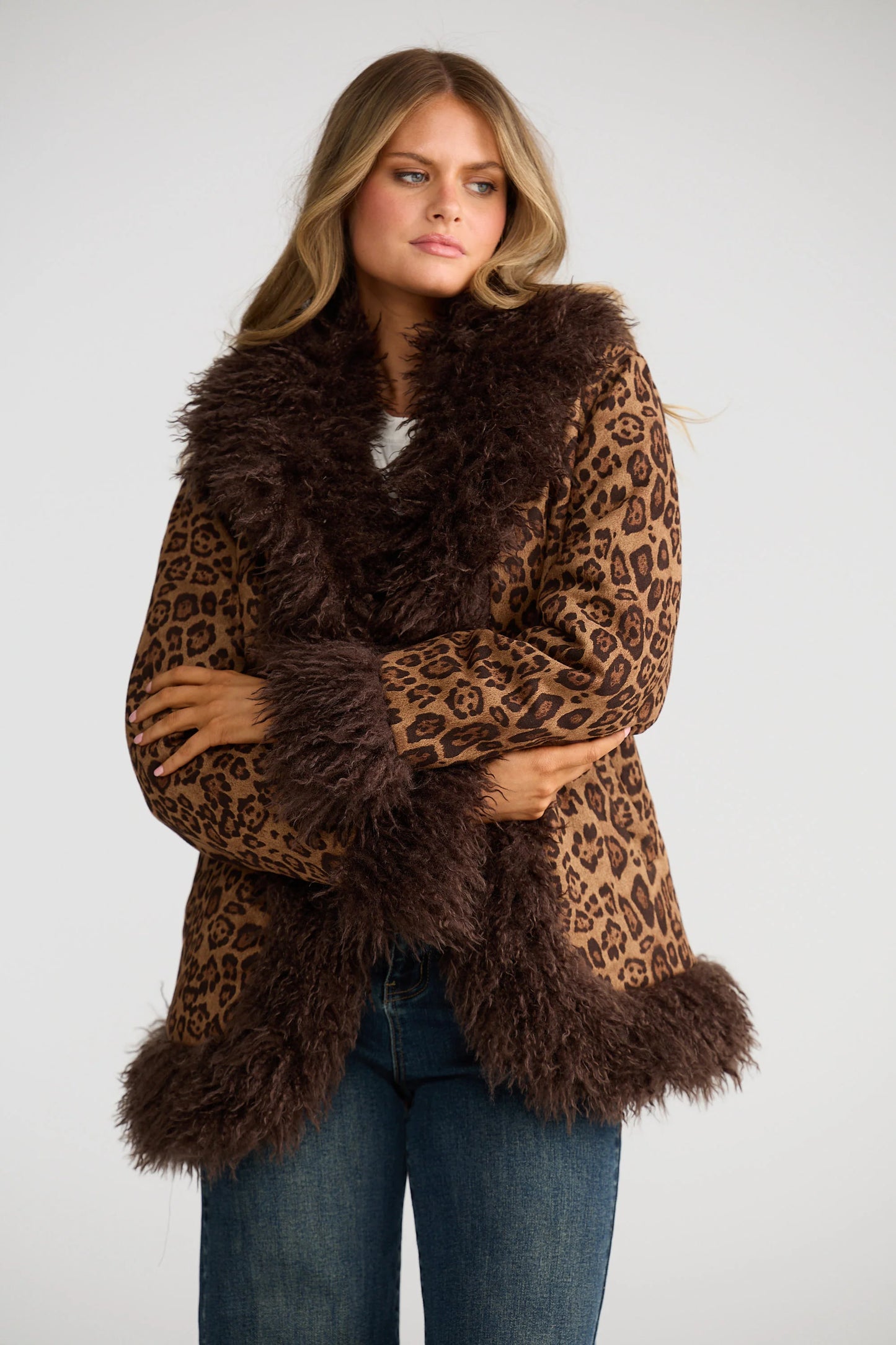 Gisele Fur Coat - Leopard
