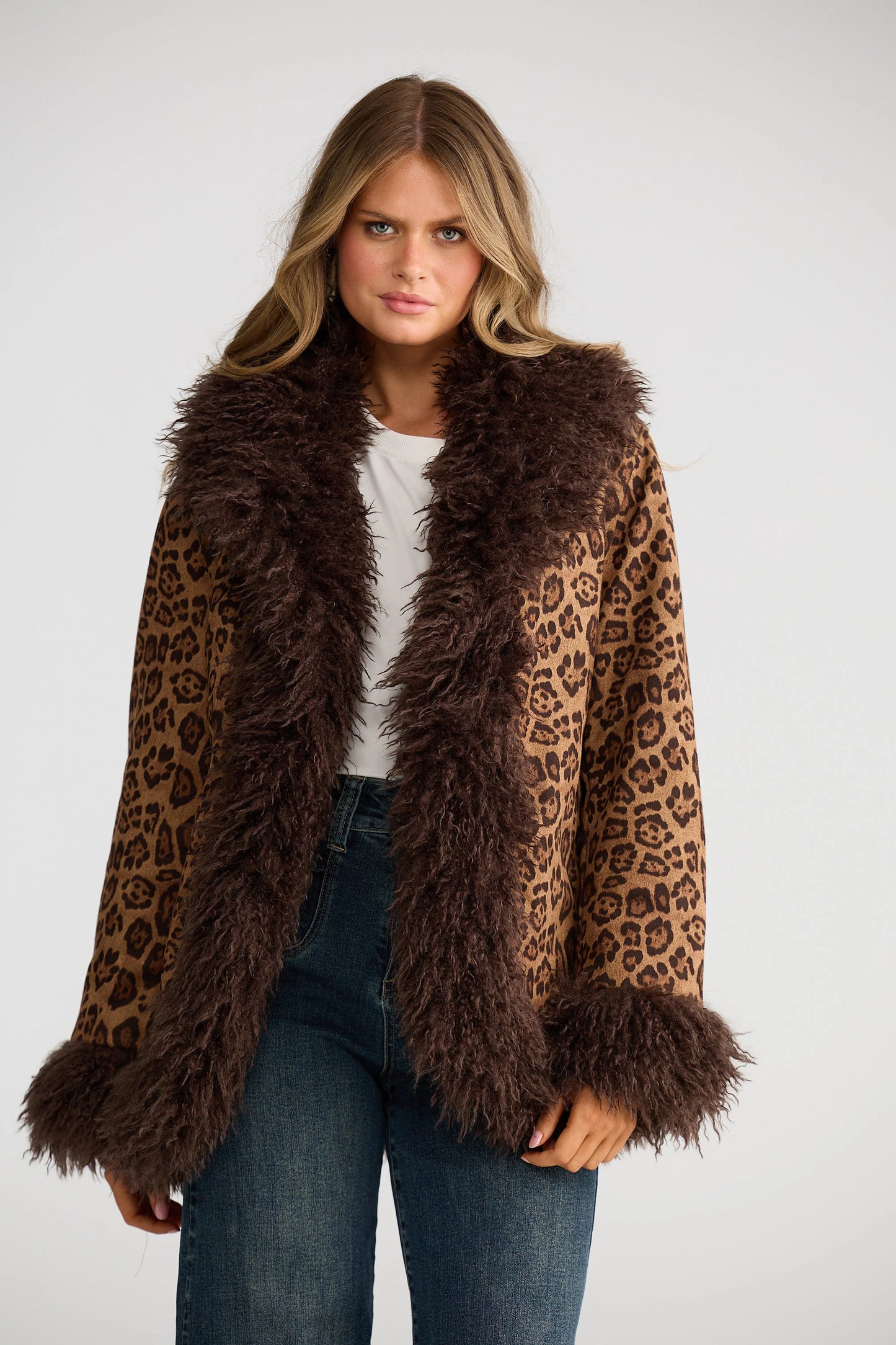 Gisele Fur Coat - Leopard