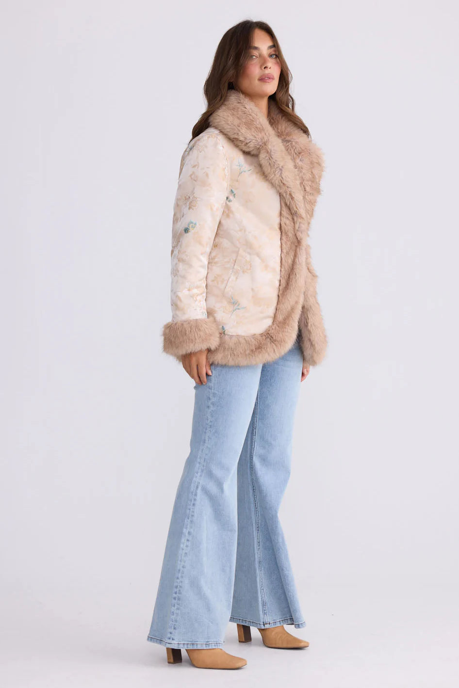 Gisele Fur Coat - Antique Floral