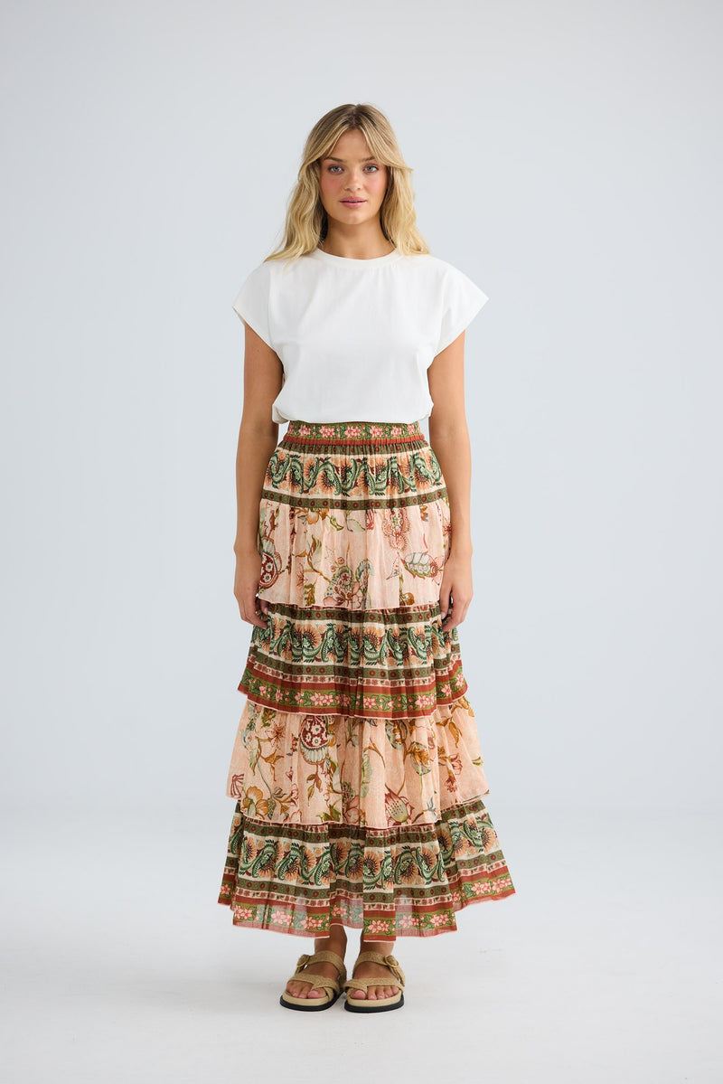 Ariel Maxi Skirt - Wildflower Oasis