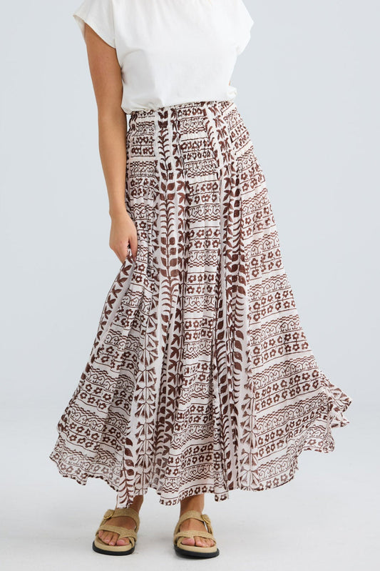 Talisman Balmoral Skirt - Chocolate Paro