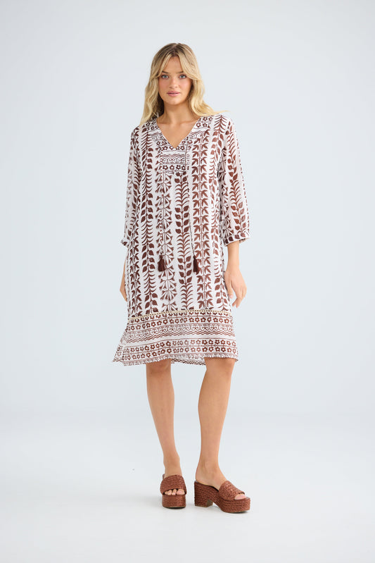 Instinct Dress in Chocolate Paro