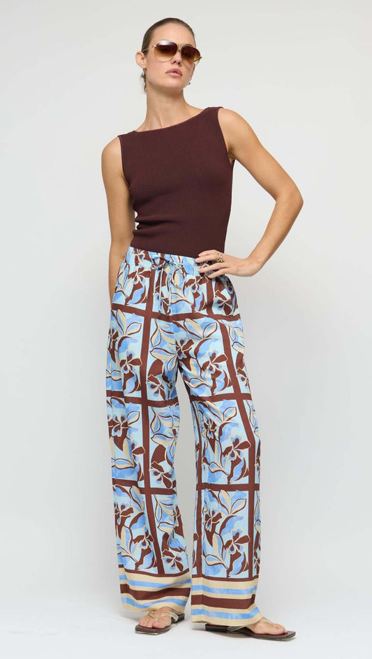 Cielo Drawstring Pants - Abstract