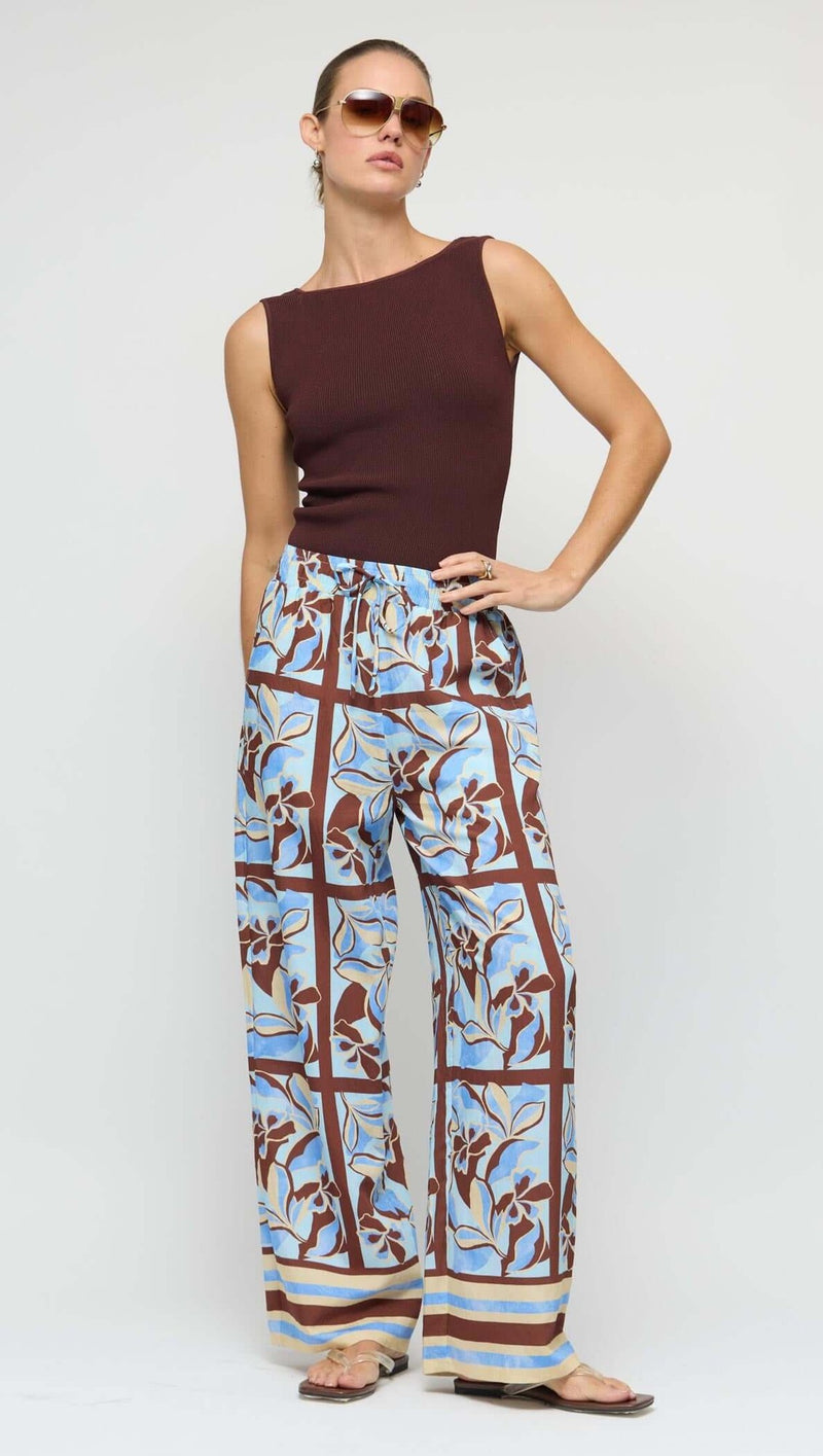 Cielo Drawstring Pants - Abstract