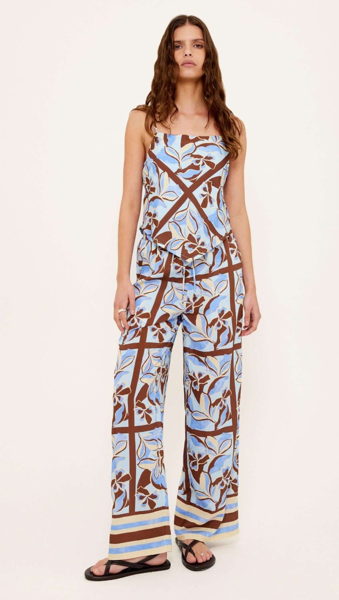 Cielo Drawstring Pants - Abstract