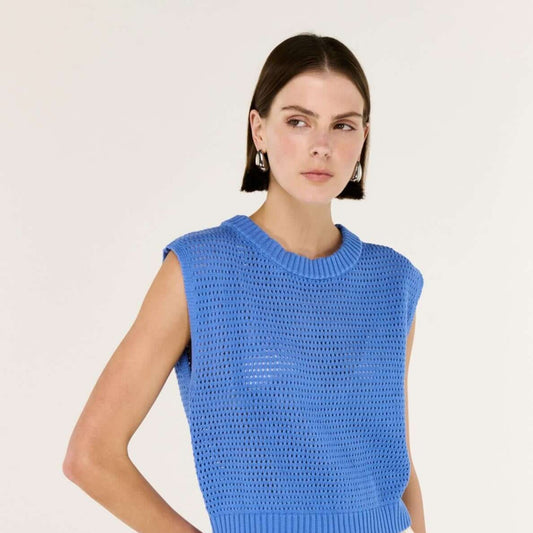Harlow Knit Tank - Cobalt