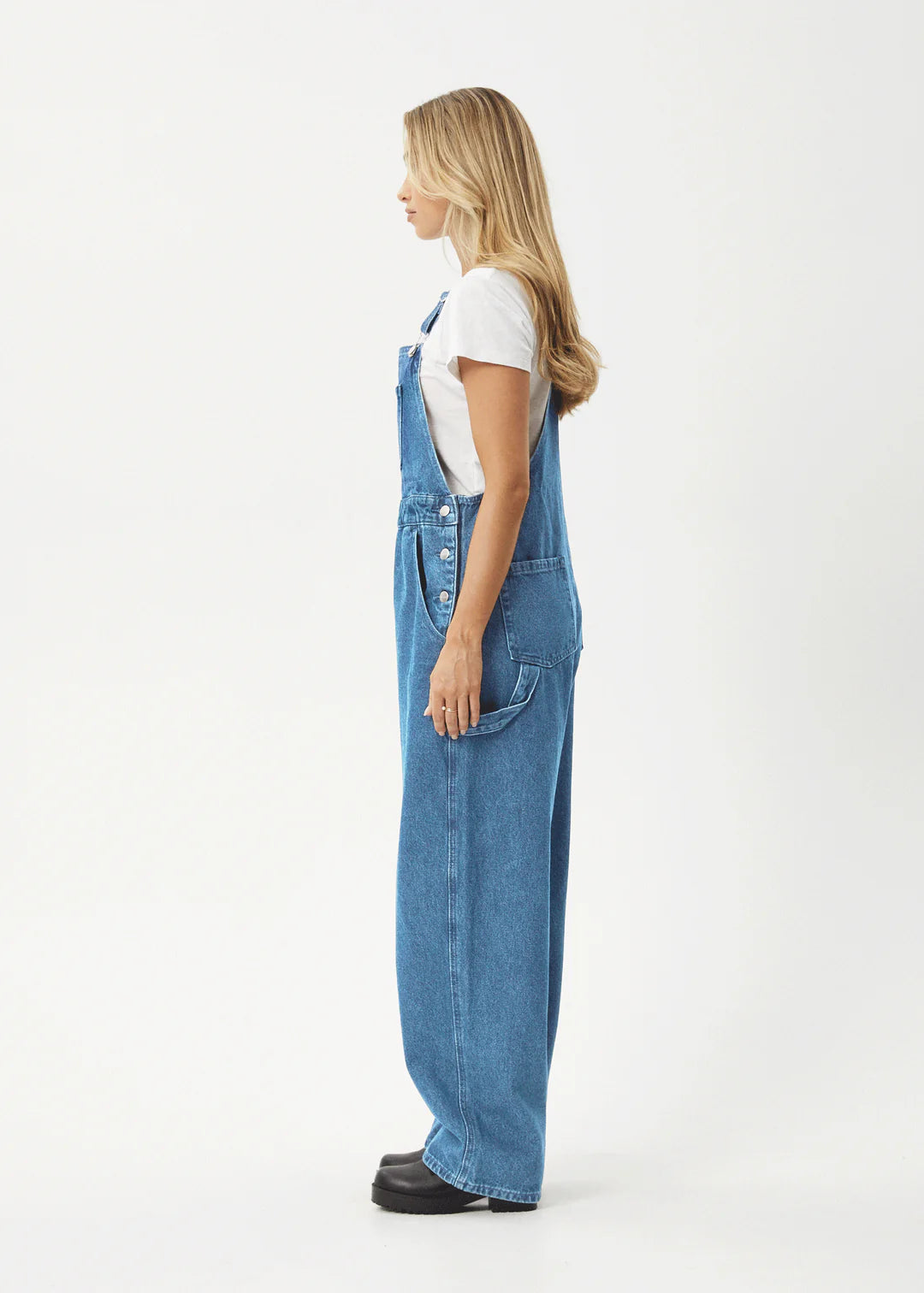 Louis Denim Oversized Overalls - Worn Blue