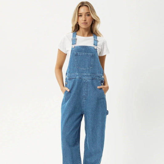 Louis Denim Oversized Overalls - Worn Blue