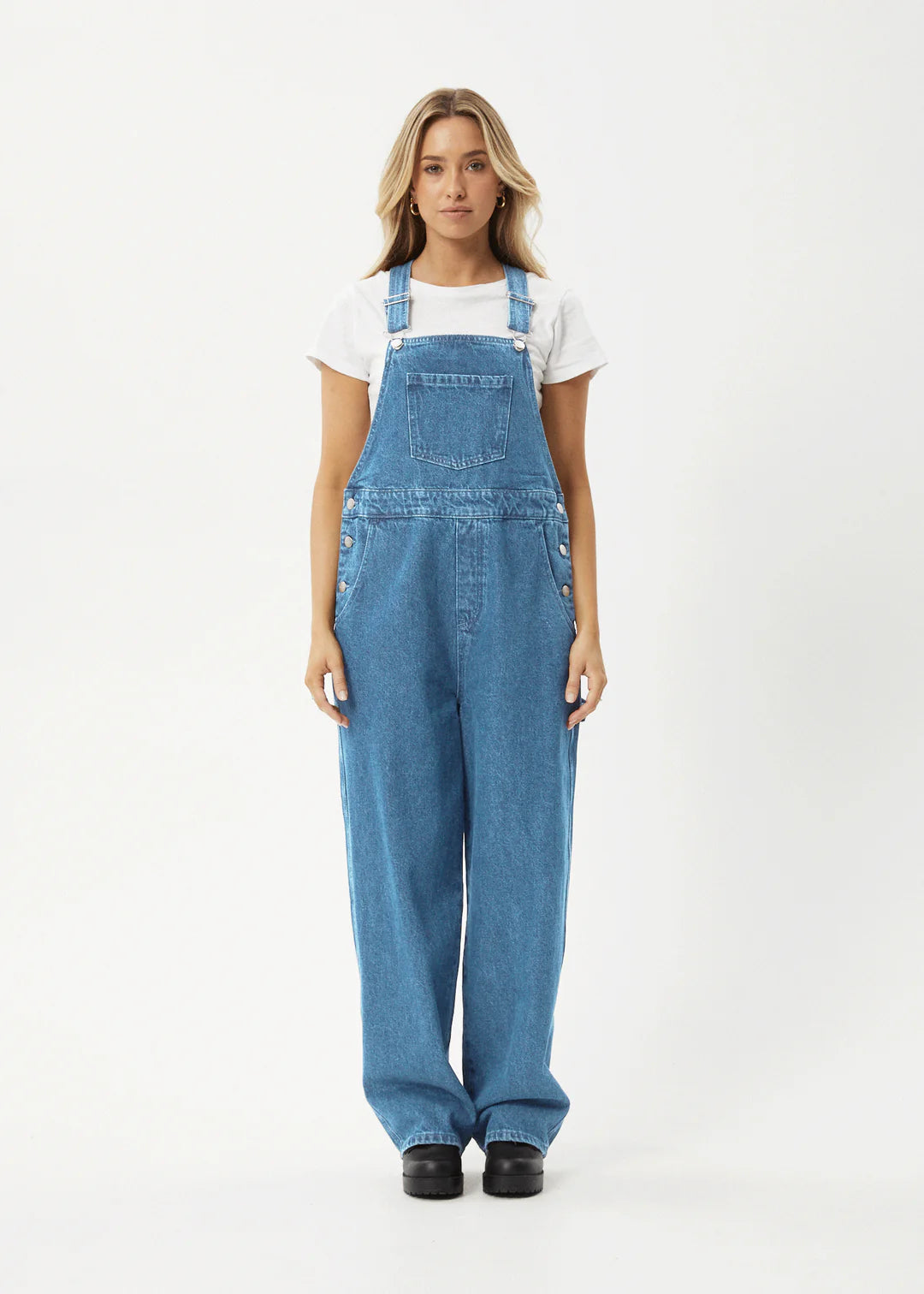 Louis Denim Oversized Overalls - Worn Blue