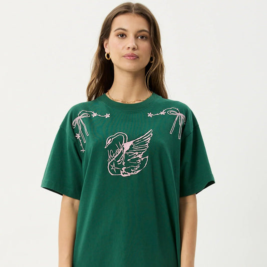 Cygnet Recycled Oversized Tee - Hunter Green