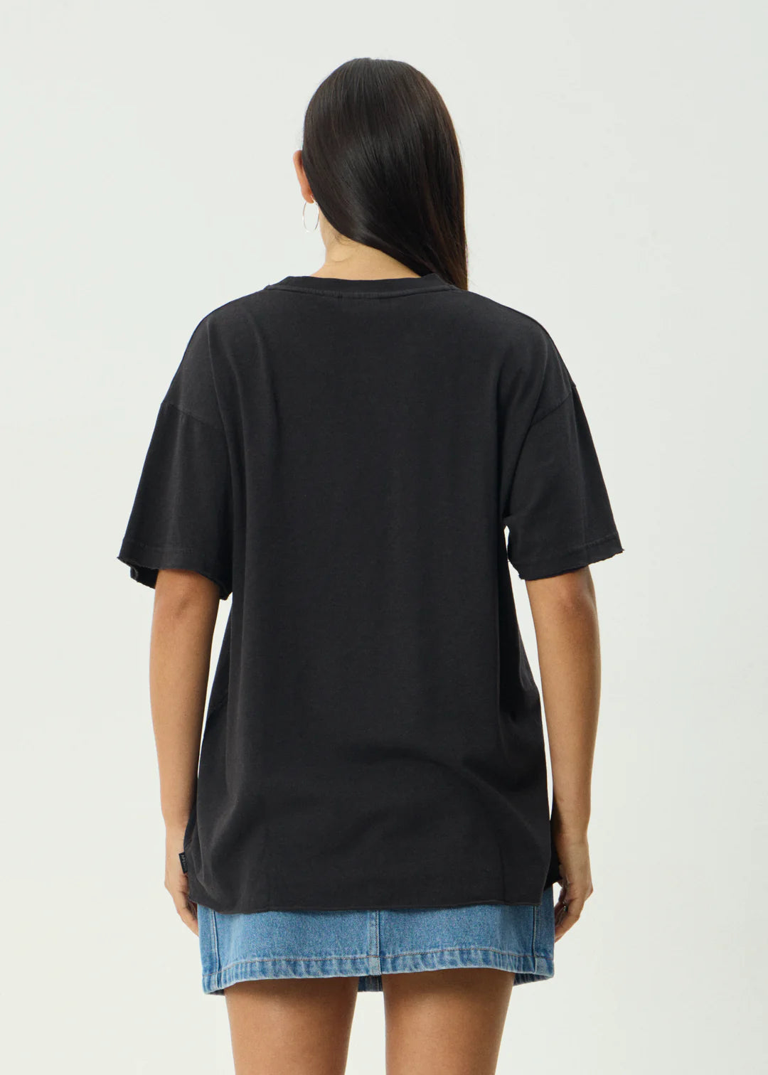 Sunnyflower Hemp Oversized Tee - Stone Black
