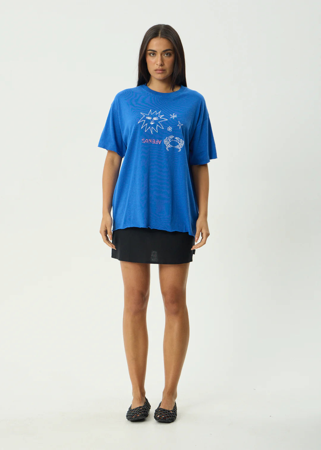 Sunbake Hemp Oversized Tee - Marina