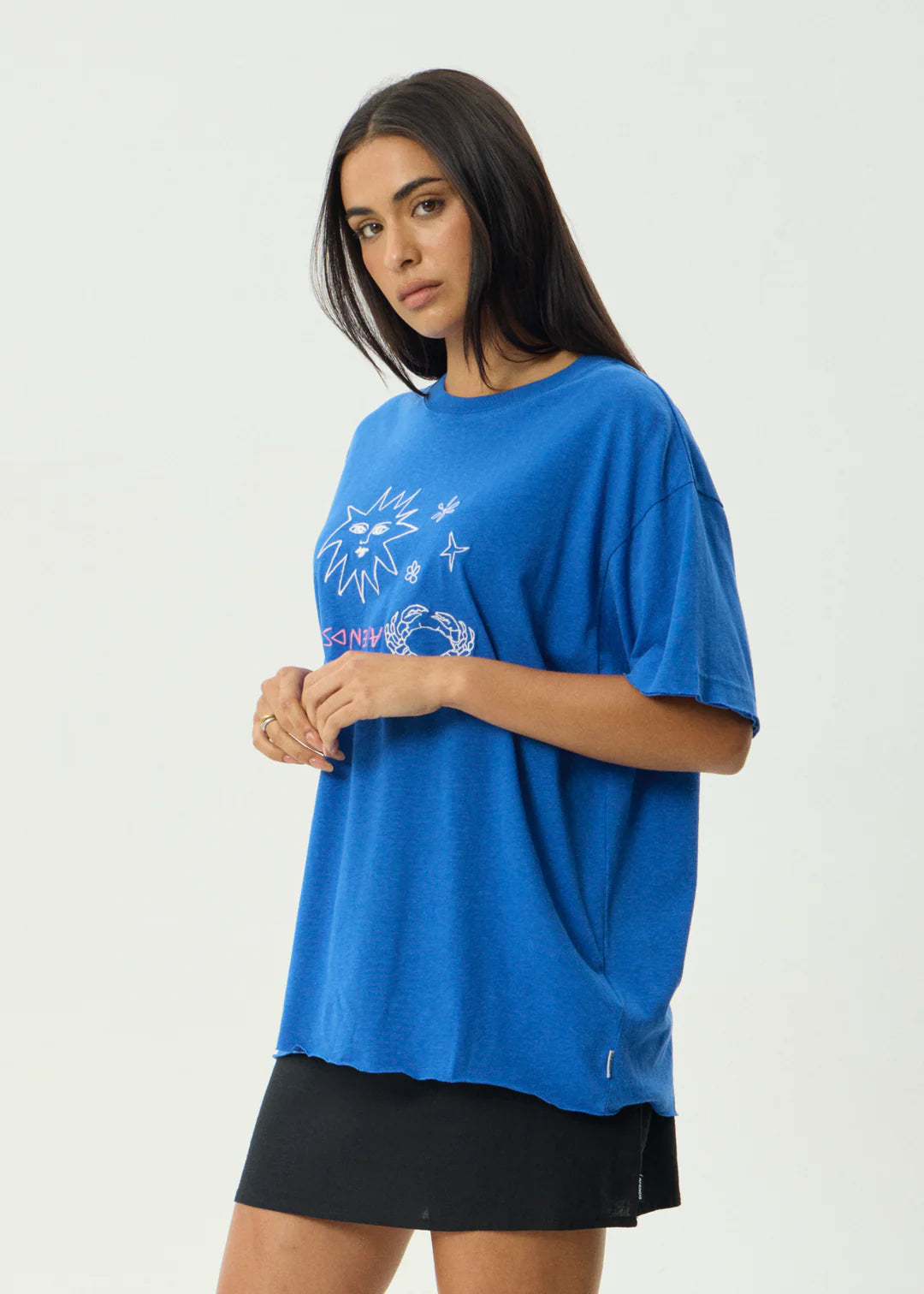 Sunbake Hemp Oversized Tee - Marina