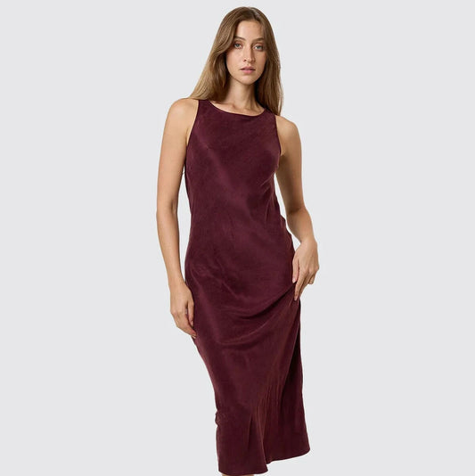 Kathleen Slip Dress - Mahogany