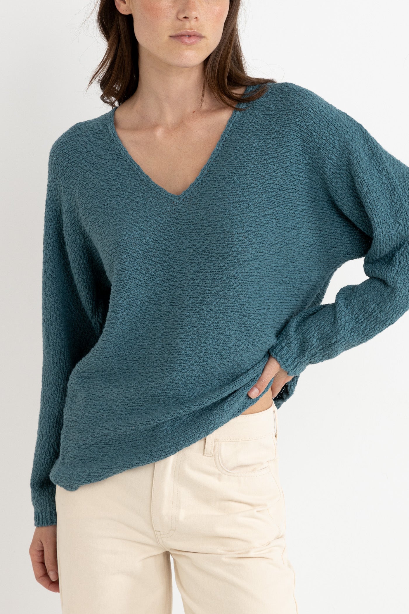 Adele Oversized Long Sleeve Knit - Teal