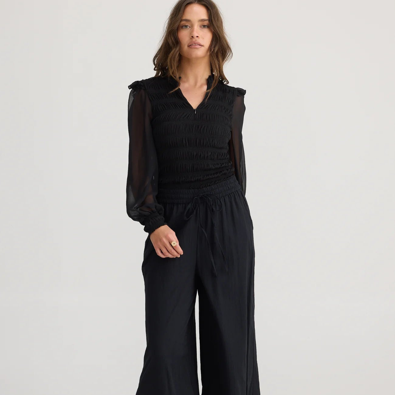 Aspire Pant - Black W Off White