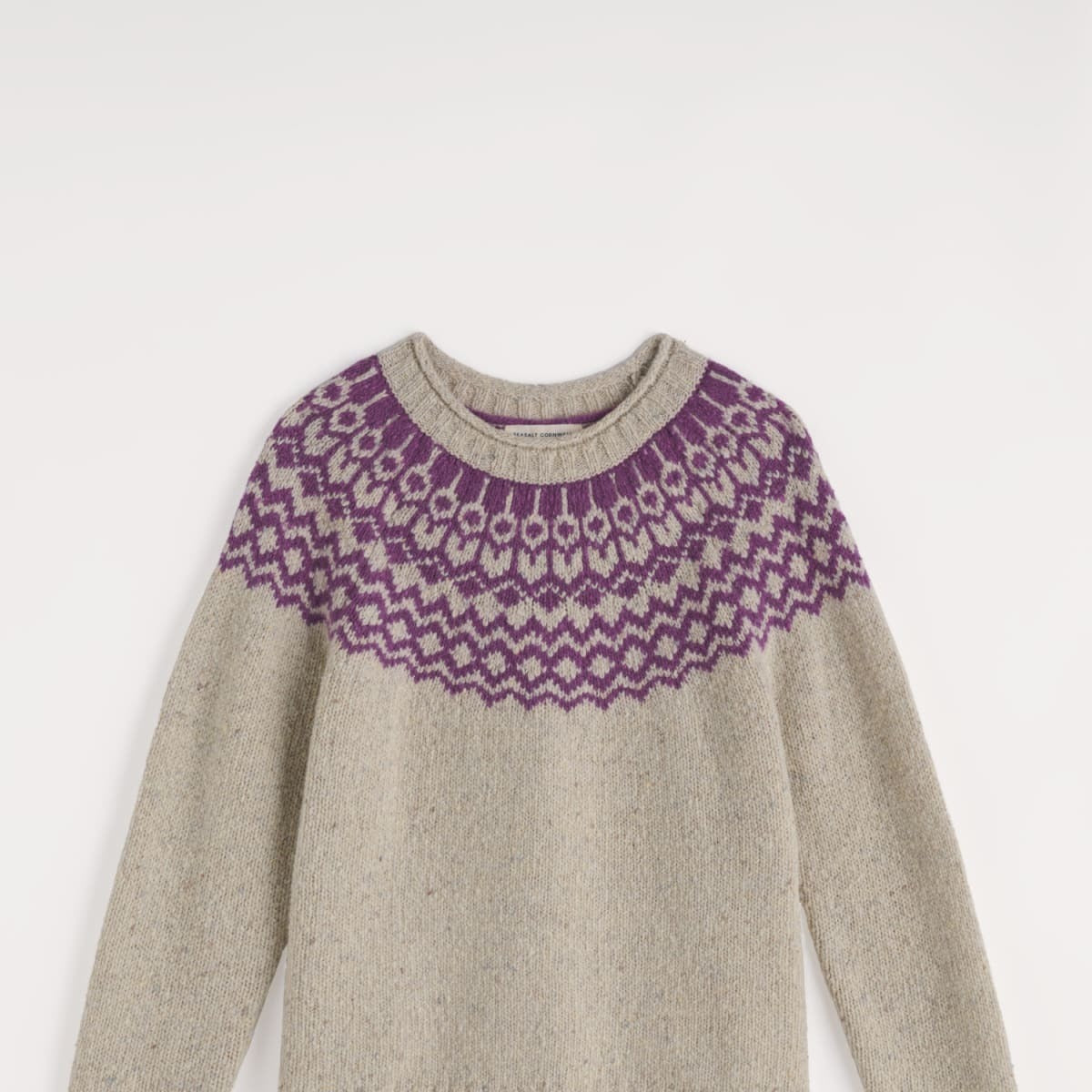 Port Kinnis Merino Jumper - Wag Tail Aran Spring Heather
