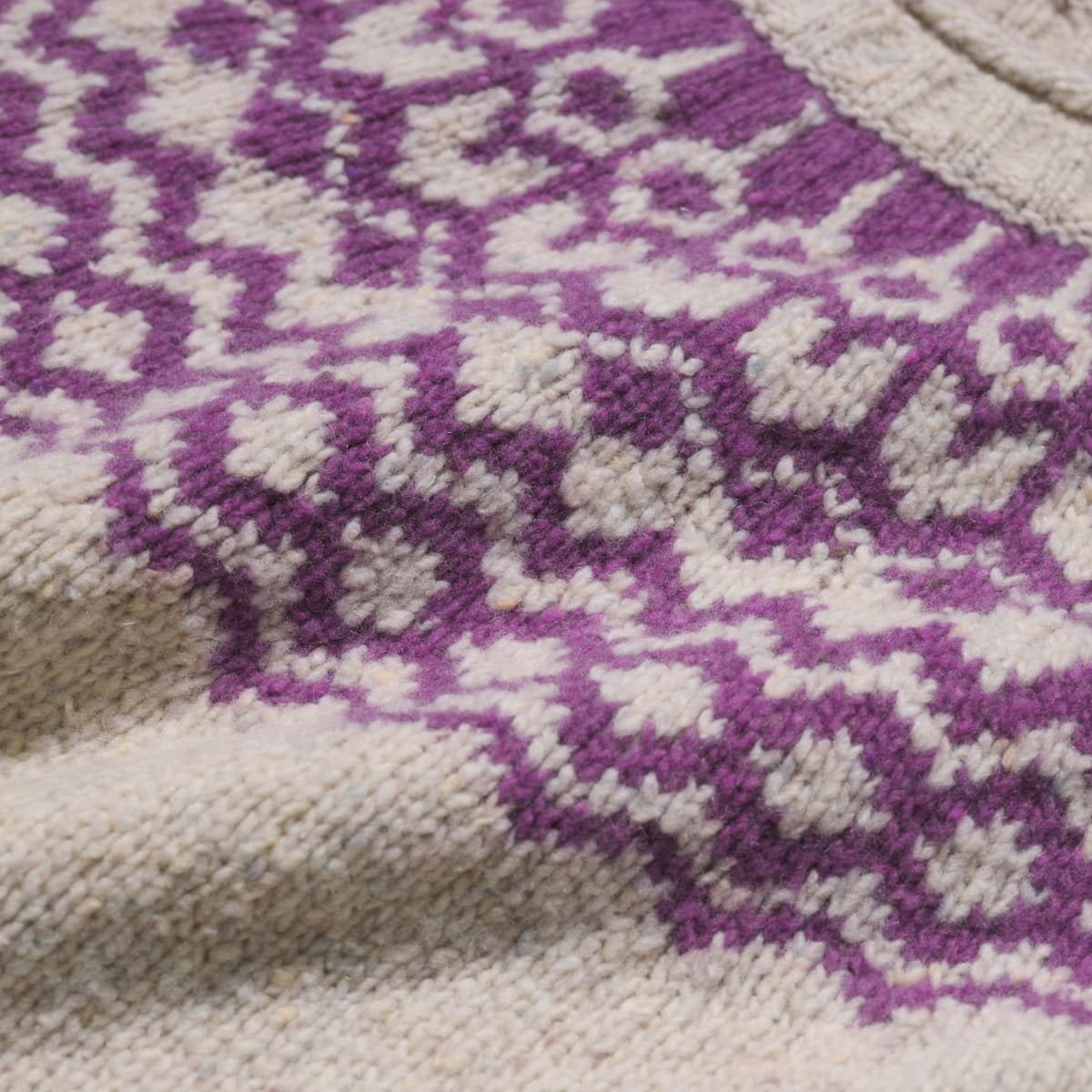 Port Kinnis Merino Jumper - Wag Tail Aran Spring Heather