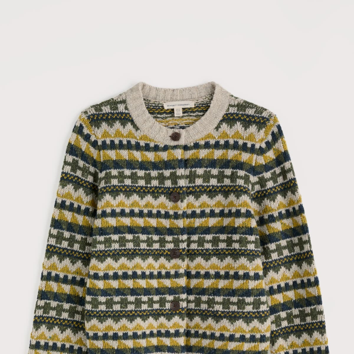 Dawson Pick Fairisle Cardigan - Zig Zag Geo Alpine Galley Mix