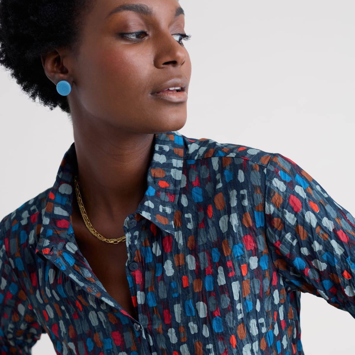 Larissa Shirt - Dye Strokes Dark Lugger