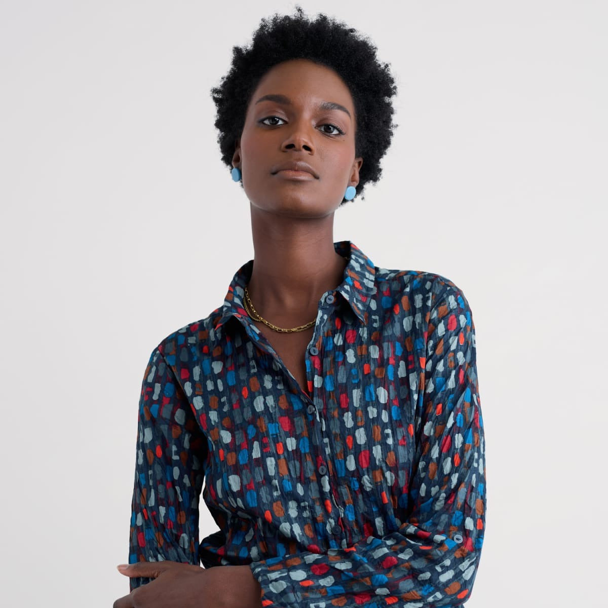 Larissa Shirt - Dye Strokes Dark Lugger