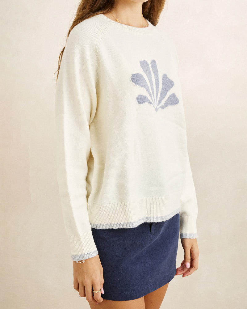 Bayside Crew Neck Knit - Vintage White