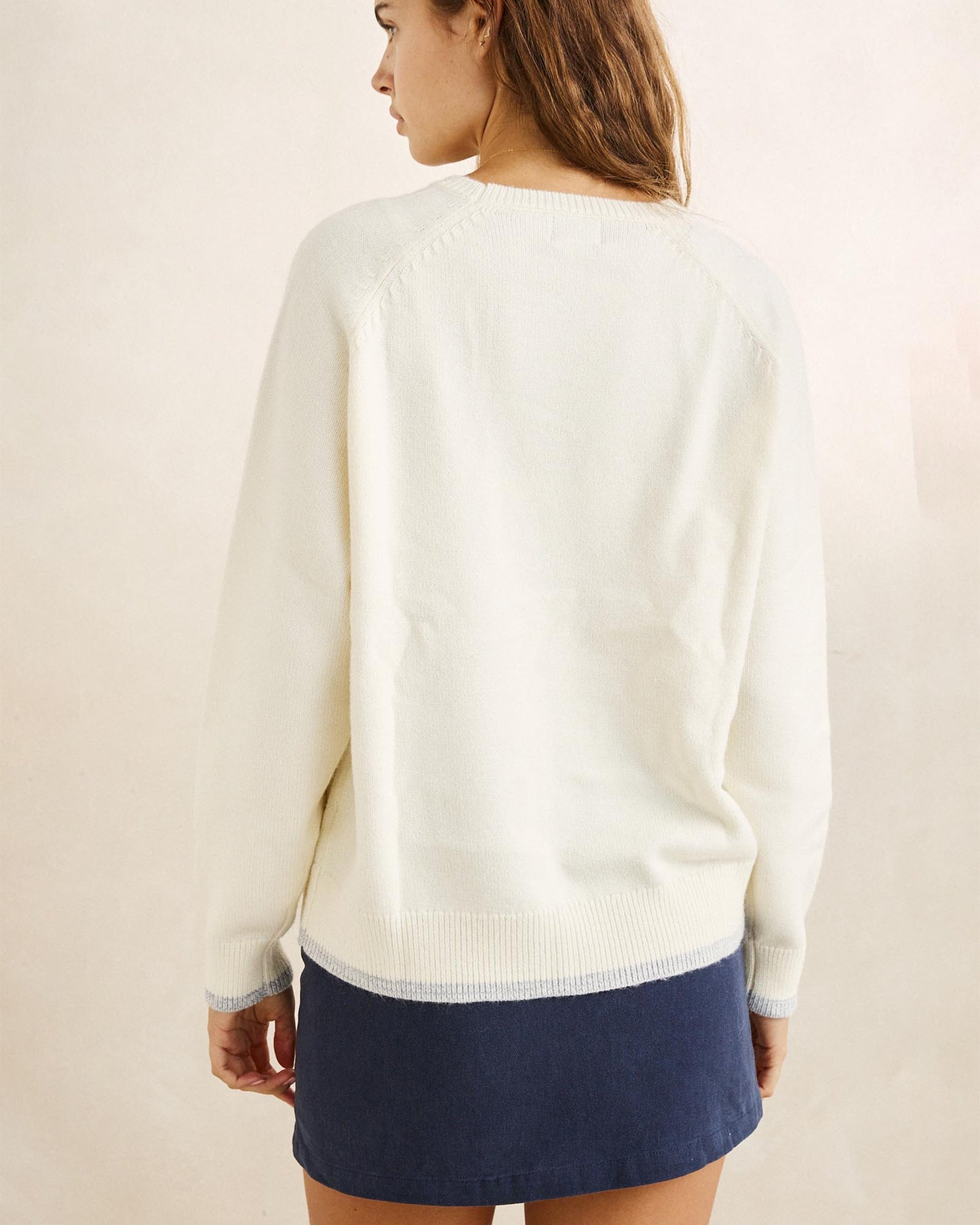 Bayside Crew Neck Knit - Vintage White