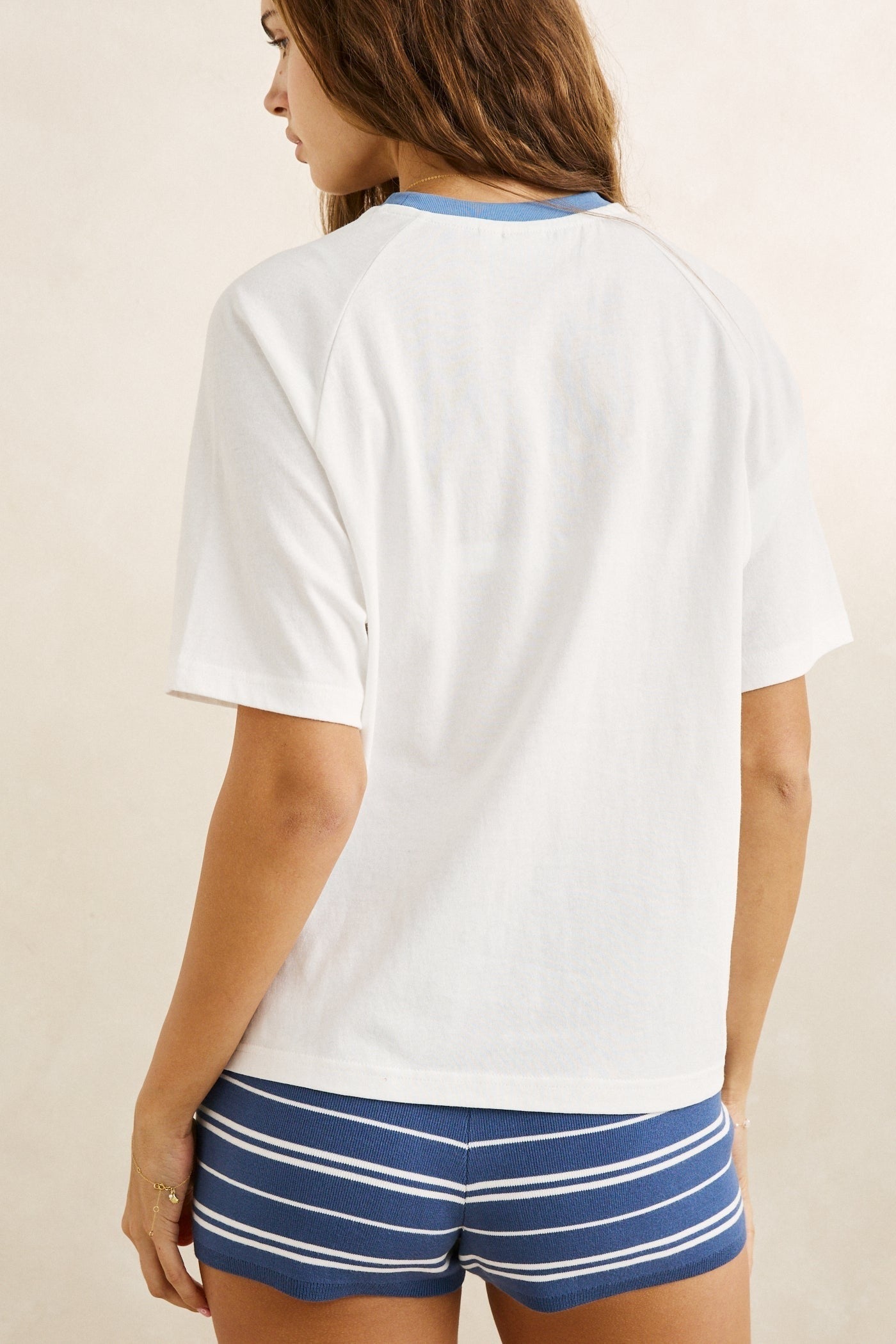 Fish Raglan T-Shirt - Vintage White - Rhythm at Reborn Code
