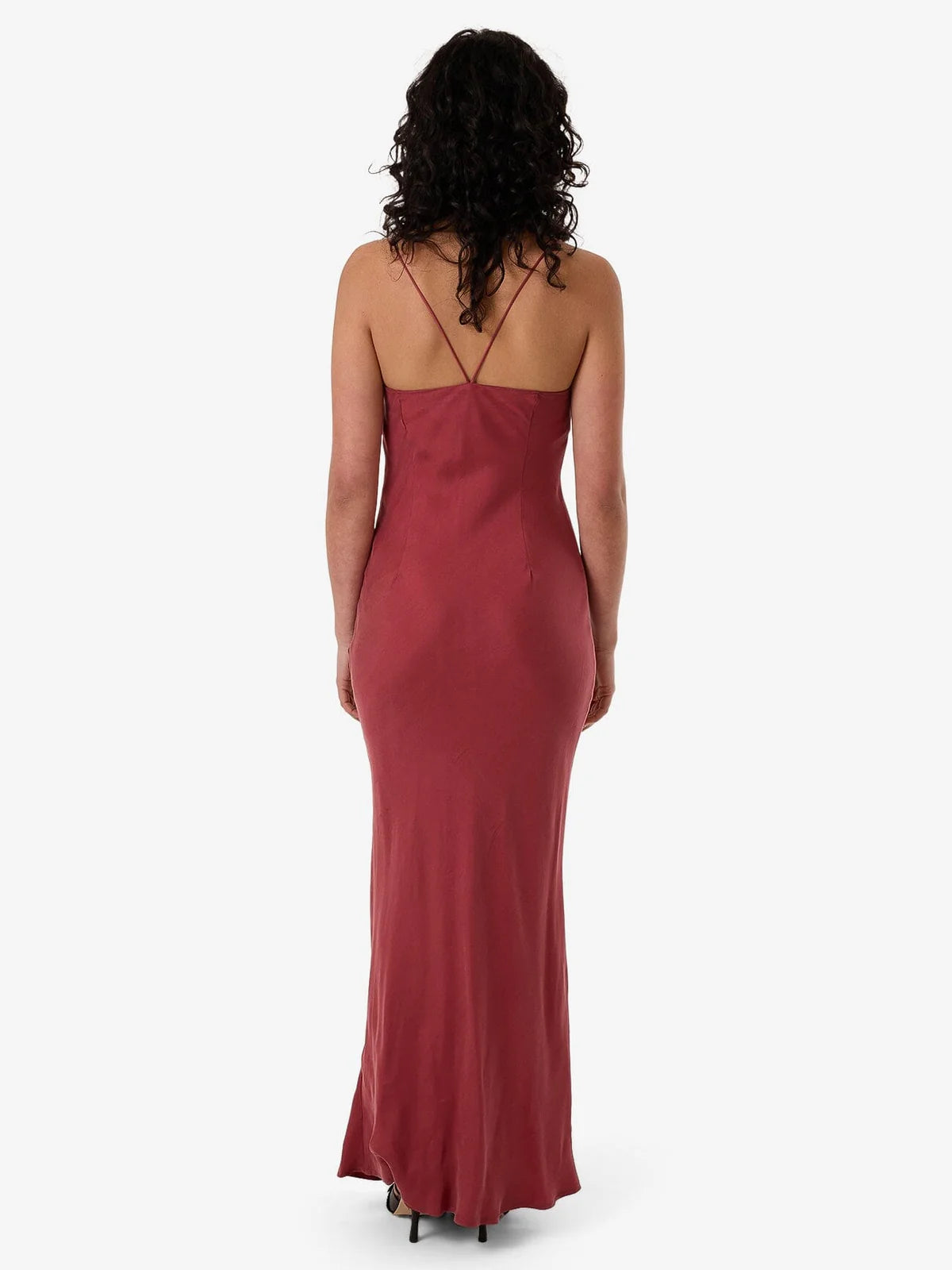 Blair Bias Slip Dress - Cabernet