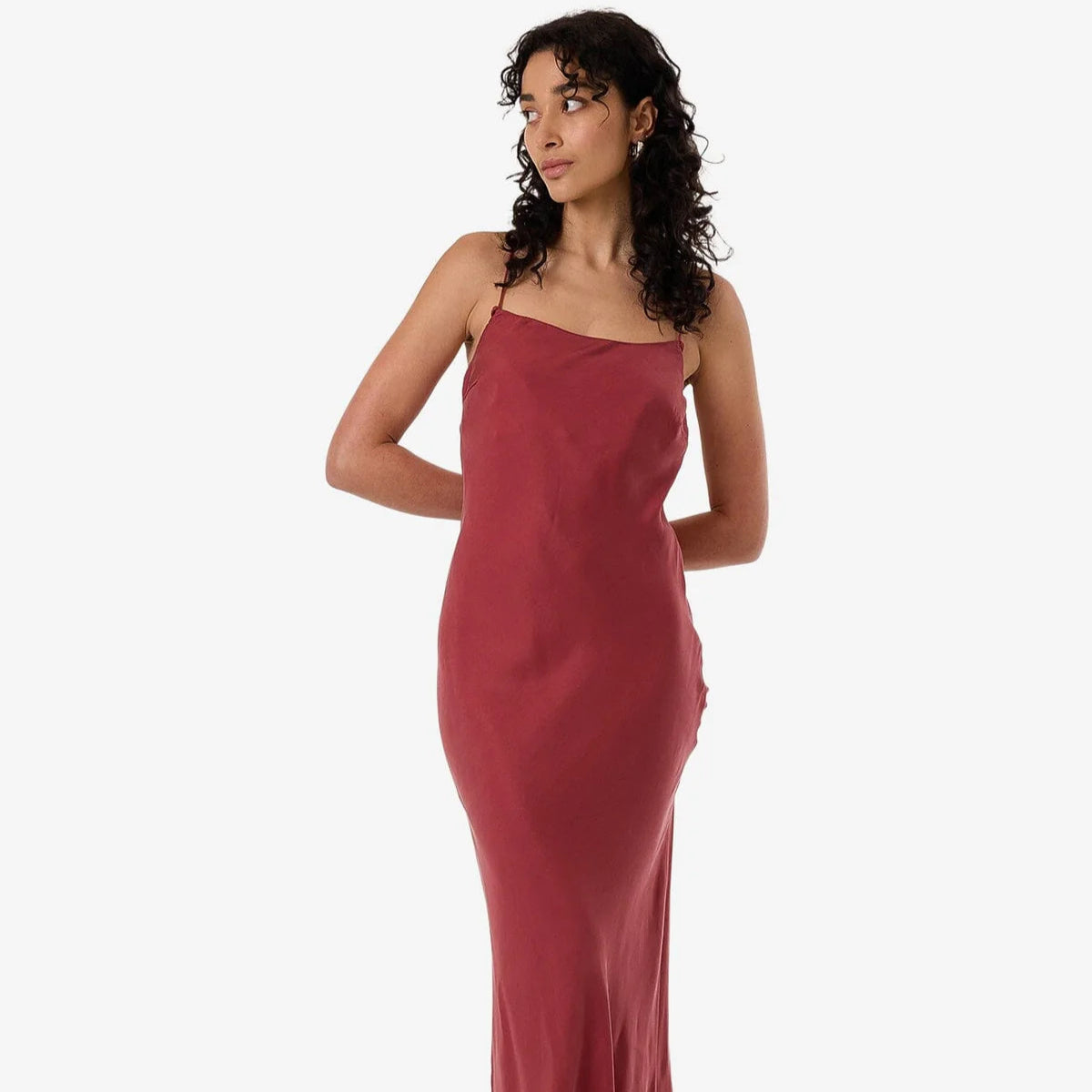 Blair Bias Slip Dress - Cabernet