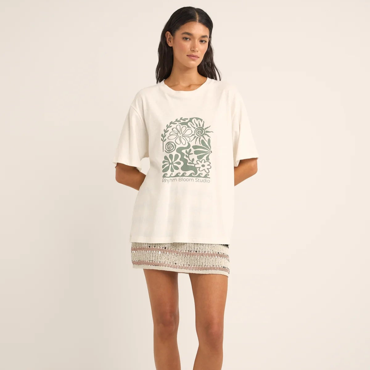 Bloom Studio Oversized T-Shirt - Natural