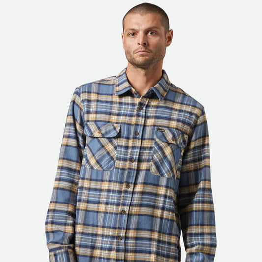 Bowery Flannel - Azure Blue/Washed Navy/Sand