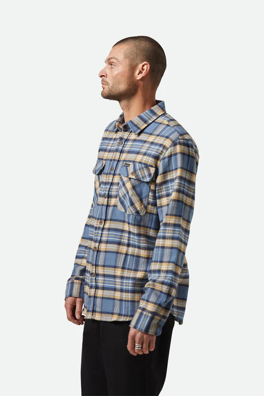 Bowery Flannel - Azure Blue/Washed Navy/Sand