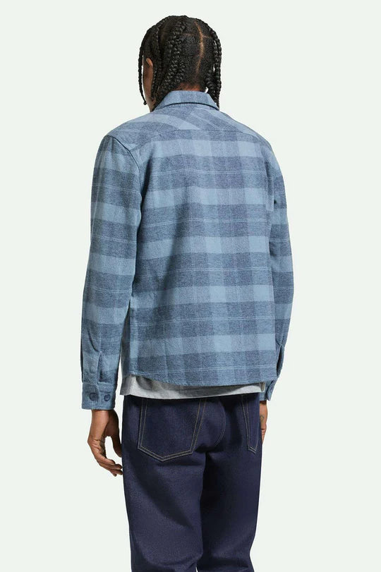 Bowery Heavyweight L/S Flannel - Mirage Blue / Washed Navy