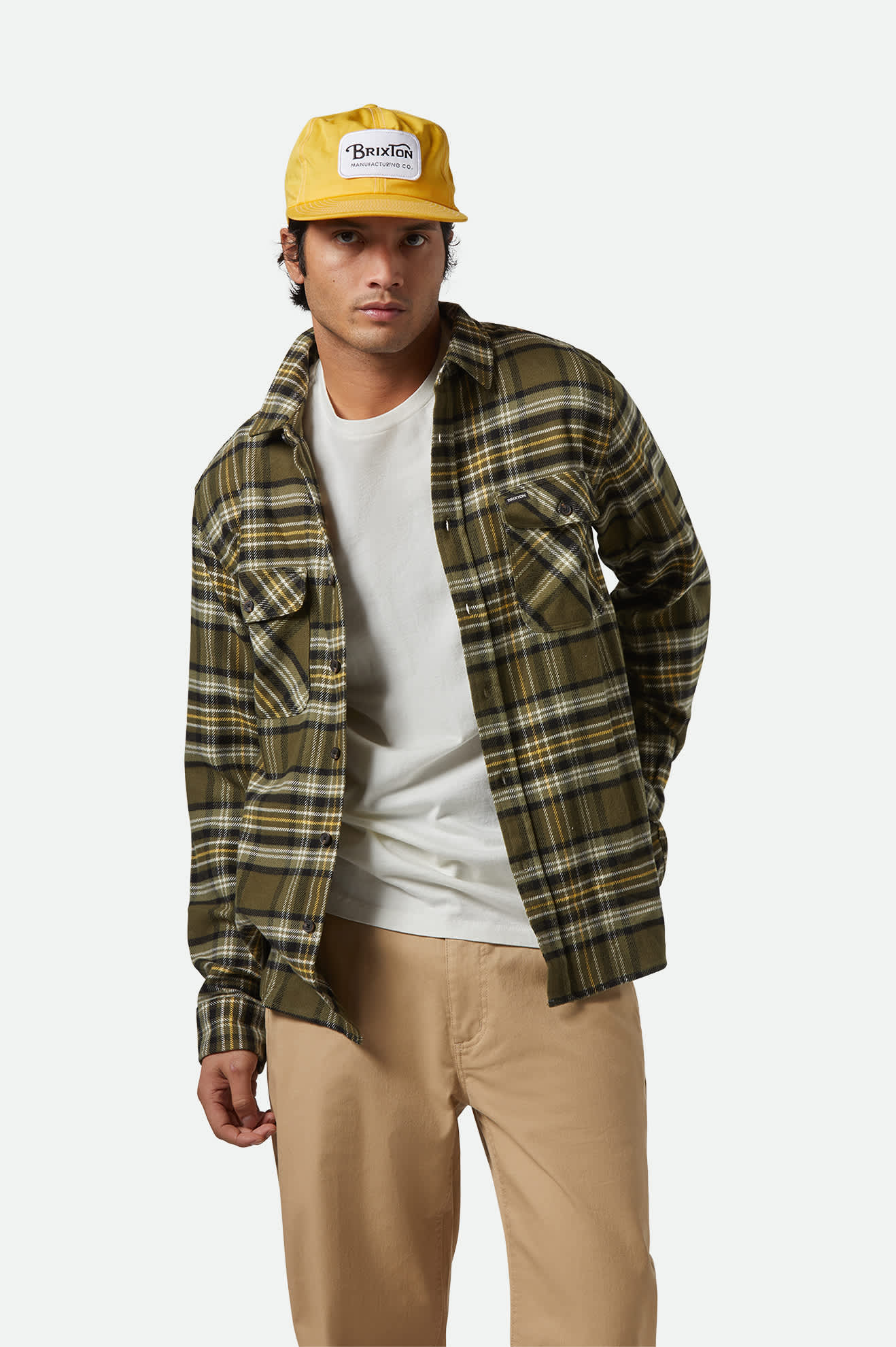 Bowery L/S Flannel - Ivy Green, Olive Surplus, and Black