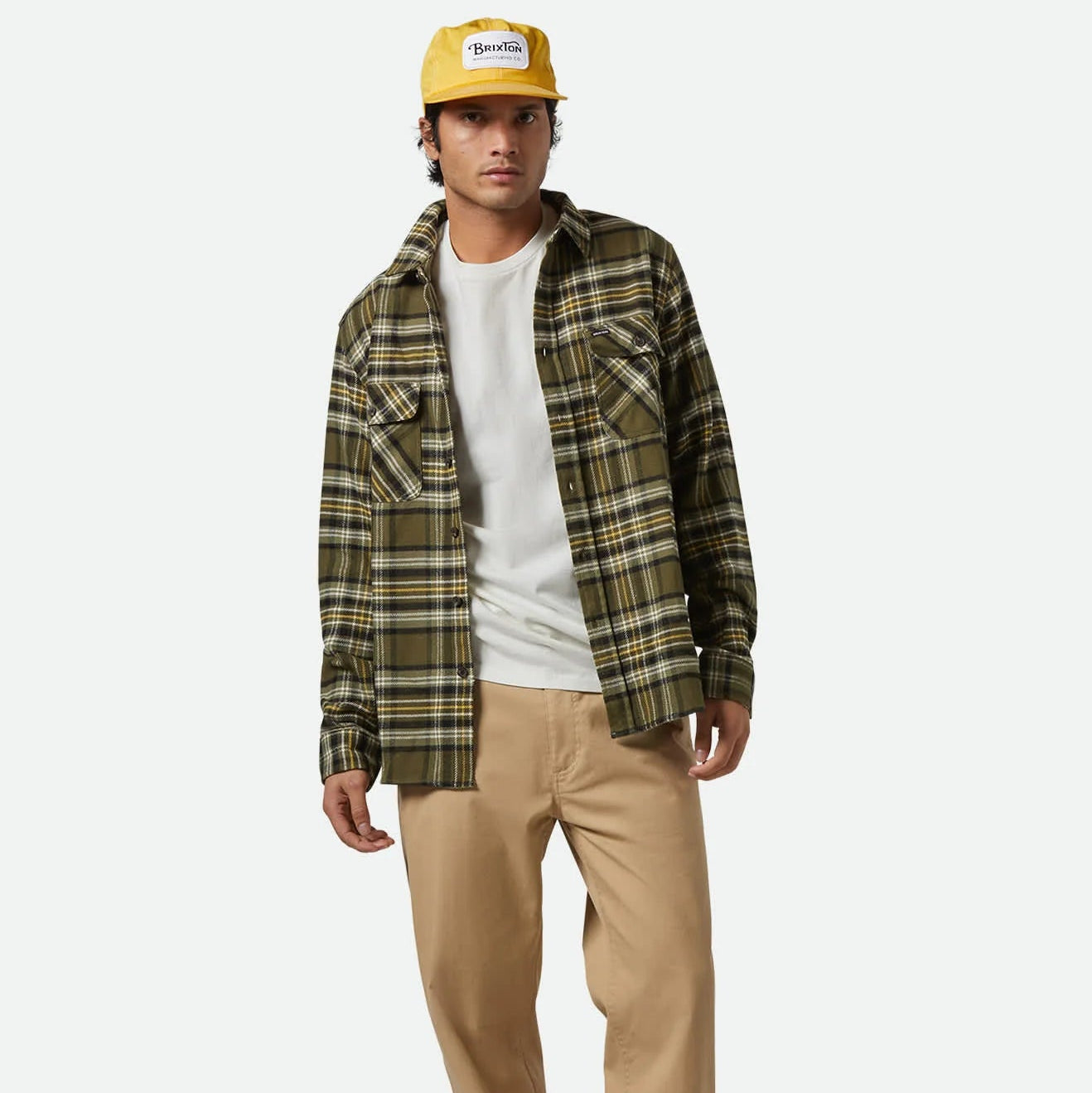 Bowery L/S Flannel - Ivy Green, Olive Surplus, and Black